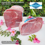 Mutton LEG BONELESS paha domba frozen Australia MIDFIELD half 1/2 cuts +/- 1.8 kg (price/kg)
